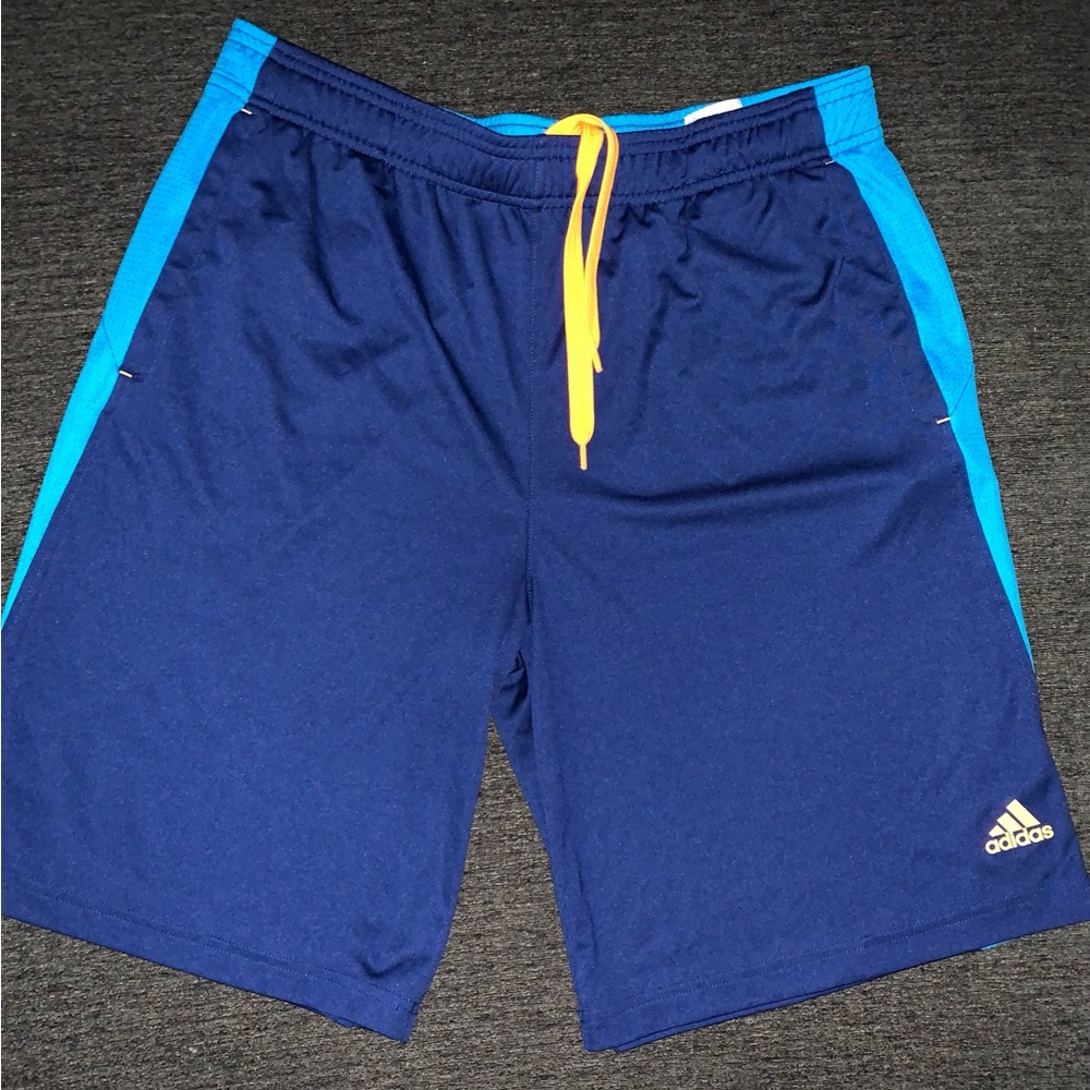Adidas Men’s Climate Control Blue and Orange Shorts Size L